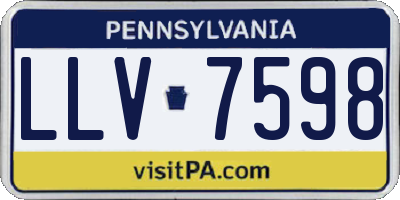 PA license plate LLV7598