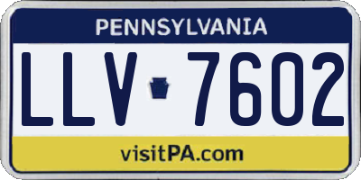PA license plate LLV7602