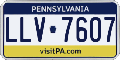 PA license plate LLV7607