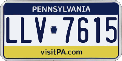 PA license plate LLV7615