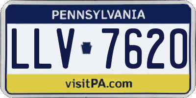 PA license plate LLV7620