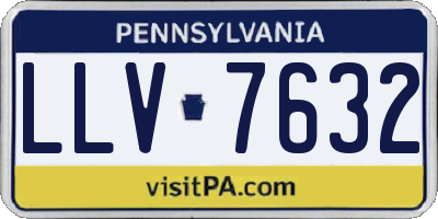 PA license plate LLV7632