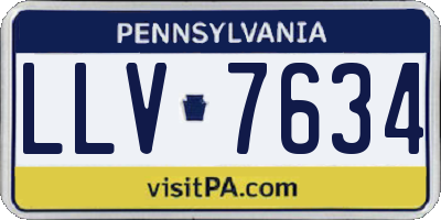 PA license plate LLV7634