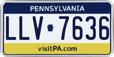 PA license plate LLV7636