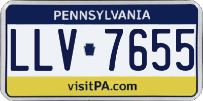 PA license plate LLV7655