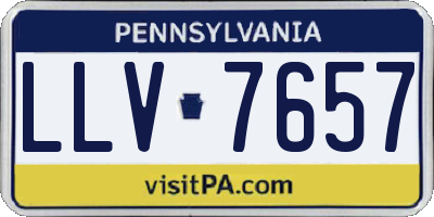 PA license plate LLV7657