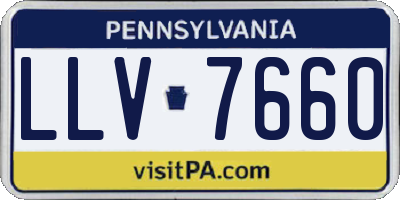 PA license plate LLV7660
