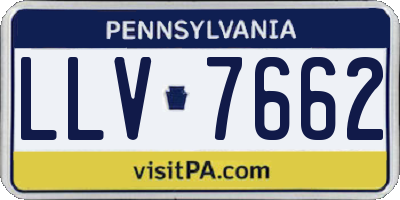 PA license plate LLV7662