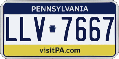 PA license plate LLV7667
