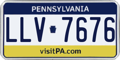 PA license plate LLV7676