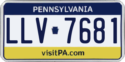 PA license plate LLV7681