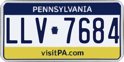 PA license plate LLV7684