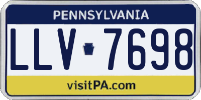 PA license plate LLV7698