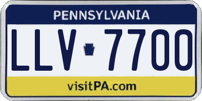 PA license plate LLV7700