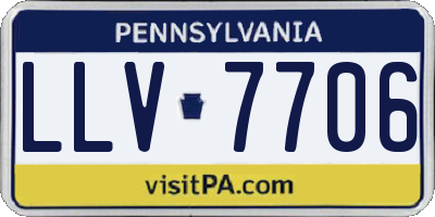 PA license plate LLV7706