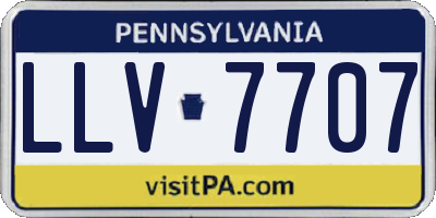 PA license plate LLV7707