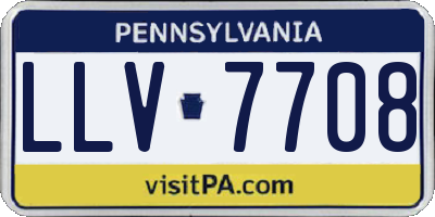 PA license plate LLV7708