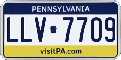 PA license plate LLV7709