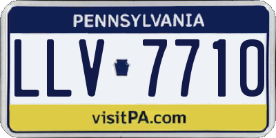 PA license plate LLV7710