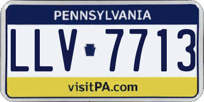 PA license plate LLV7713