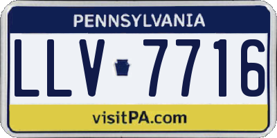 PA license plate LLV7716