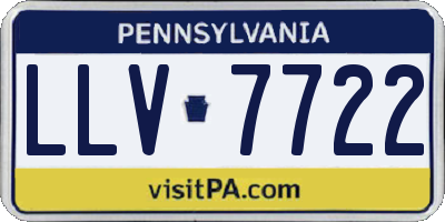PA license plate LLV7722