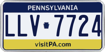 PA license plate LLV7724