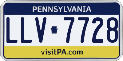 PA license plate LLV7728