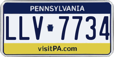 PA license plate LLV7734