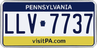 PA license plate LLV7737