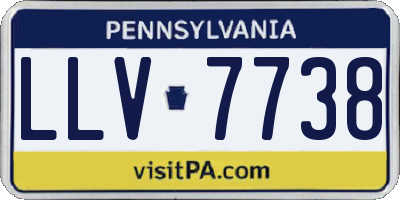 PA license plate LLV7738