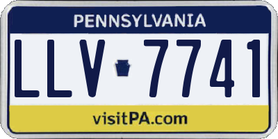 PA license plate LLV7741