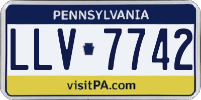 PA license plate LLV7742