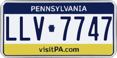 PA license plate LLV7747