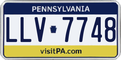 PA license plate LLV7748