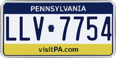 PA license plate LLV7754