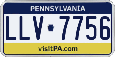 PA license plate LLV7756