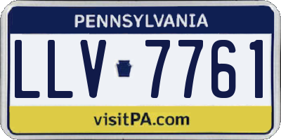 PA license plate LLV7761
