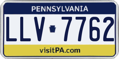 PA license plate LLV7762