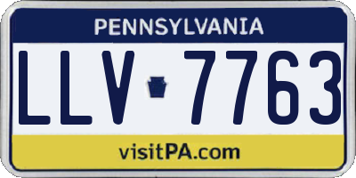PA license plate LLV7763