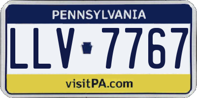 PA license plate LLV7767