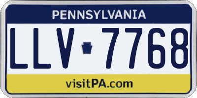 PA license plate LLV7768