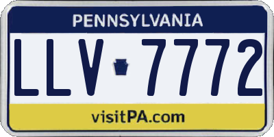 PA license plate LLV7772
