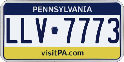PA license plate LLV7773