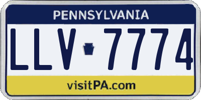 PA license plate LLV7774