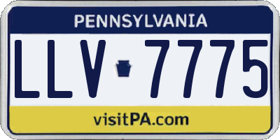 PA license plate LLV7775
