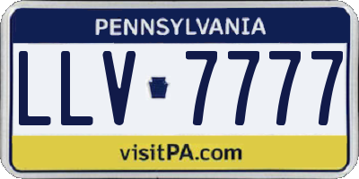 PA license plate LLV7777