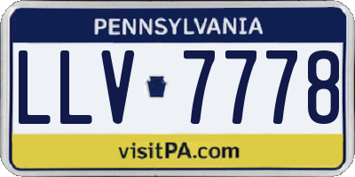 PA license plate LLV7778