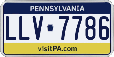 PA license plate LLV7786