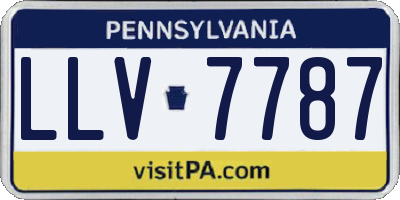 PA license plate LLV7787